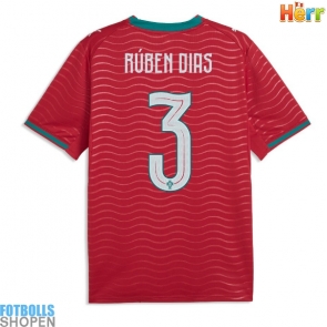 Billiga Portugal Ruben Dias #3 Hemmatröja VM 2026 Kortärmad